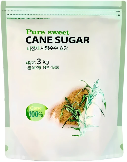비정제 사탕수수 원당, 3kg, 1개 - 쿠팡