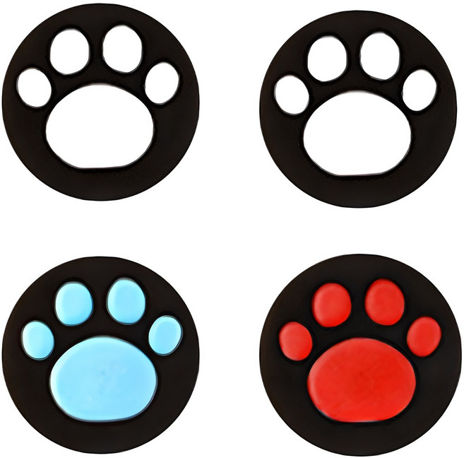 닌텐도 스위치 조이콘 발바닥 스틱커버 4종 세트, 레드 (1p) + 블루 (1p) + 화이트 (2p), 1세트