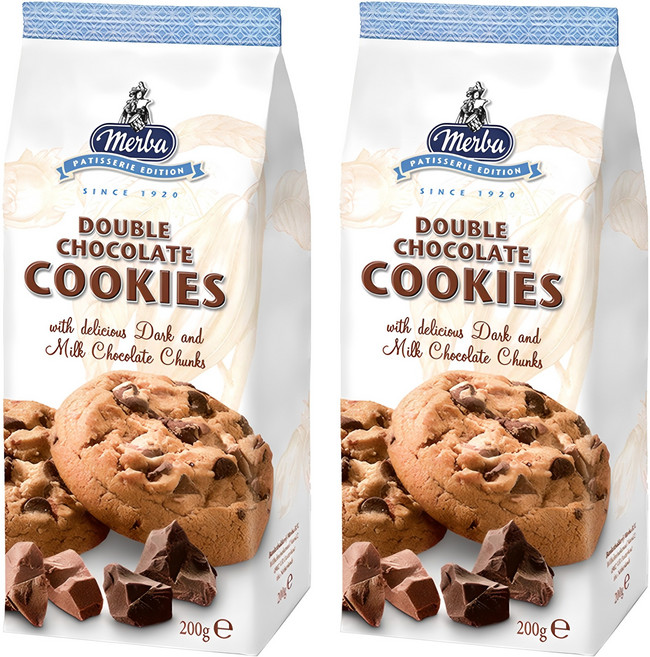 메르바 더블 초콜릿 쿠키, 200g, 2개