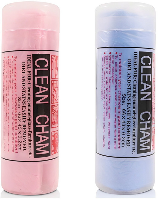 Y플러스원 PVA 습식 스포츠 타올 2종 세트 대형 66 x 43 cm, 블루 + 핑크, 1세트