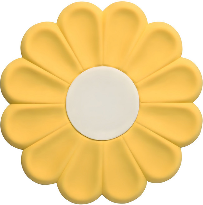 티그텔루 실리콘 데이지꽃 냄비받침, 옐로우, 1개