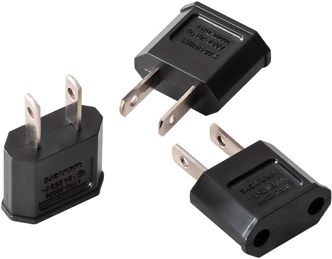 플라이토 돼지코 220V 변환 110V 무나사 여행용 어댑터, 3개