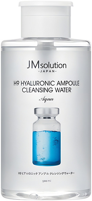 제이엠솔루션 H9 히아루로닉 앰플 클렌징 워터 아쿠아, 500ml, 1개