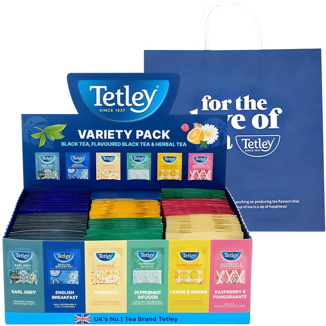 테틀리 홍차&허브차 모음 90티백 선물세트, 6종, 1세트