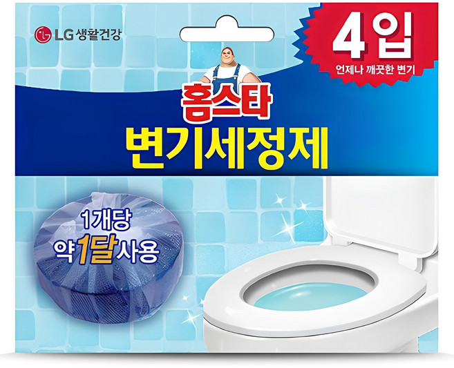 홈스타 변기 세정제 고체형 4개입, 1개