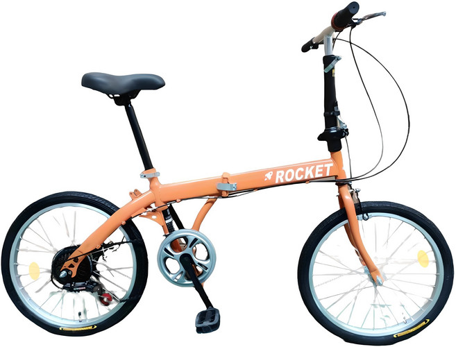 닥터바이크 접이식 미니벨로 ROCKET 50.8cm 20인치 7단 스틸프레임 자전거 M-20, 오렌지, 140cm, 1개