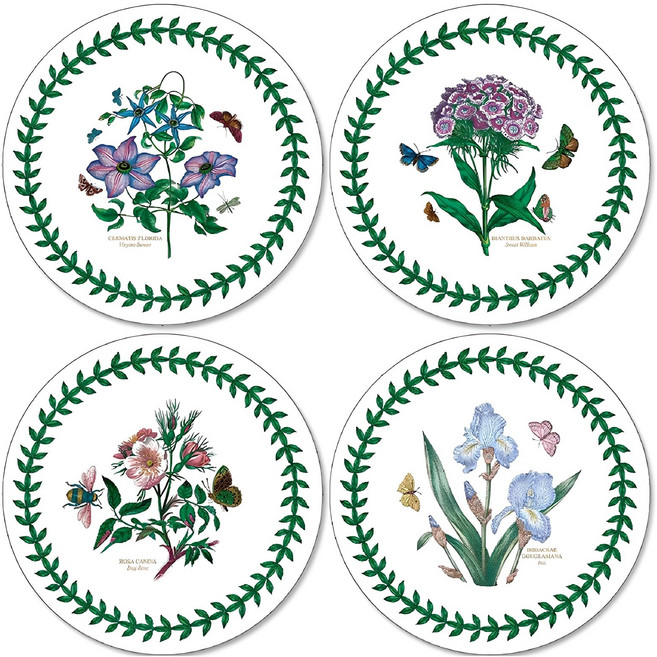 포트메리온 보타닉 가든 원형 컵받침 4p 세트, 혼합색상, 1세트