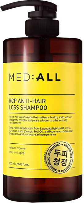 메디올 알시피 안티 헤어 로스 두피 청정 샴푸 우디향, 800ml, 1개