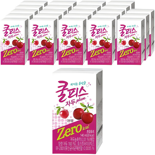 동원 쿨피스 제로 테트라 자두, 140ml, 24개