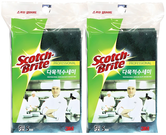 스카치브라이트 다목적 수세미, 5개입, 2개