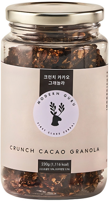 모던구루 크런치 카카오 초코 수제 그래놀라, 230g, 1개