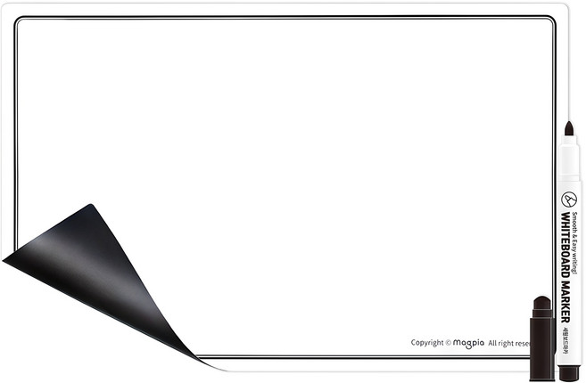 마그피아 화이트보드 + 마카펜, 고무자석