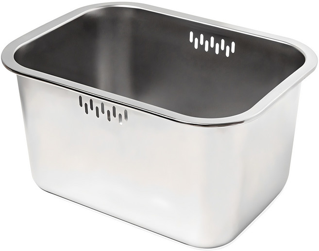 코멧 스테인레스 사각 설거지통 10L, 실버, 1개