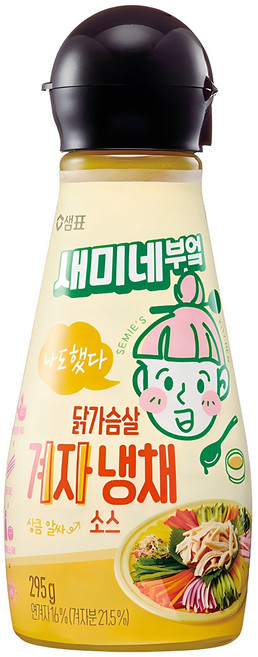 새미네부엌 닭가슴살 겨자냉채 소스, 295g, 1개
