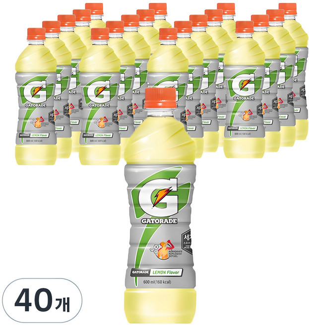 게토레이 레몬, 600ml, 40개