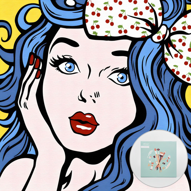 아트조이 DIY 명화그리기 20 x 20 cm, 파란머리의소녀, 1개