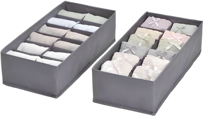 코멧 홈 프리미엄 속옷정리함 12칸 2개입, 그레이, 2개