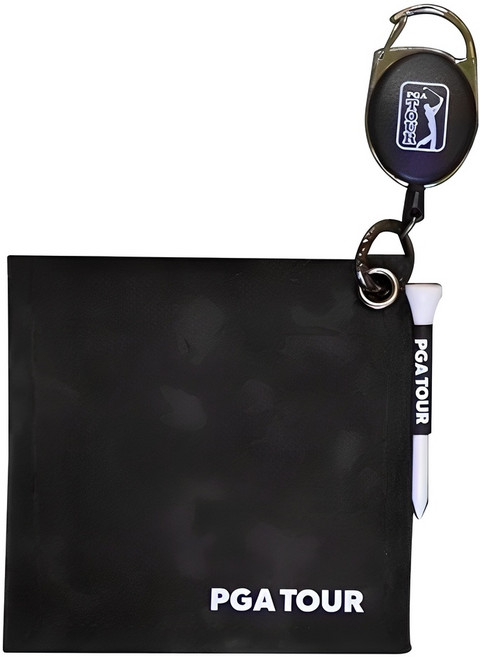 PGA투어 카모 골프 릴 클리너 타올 21PTACL, 블랙, 1개