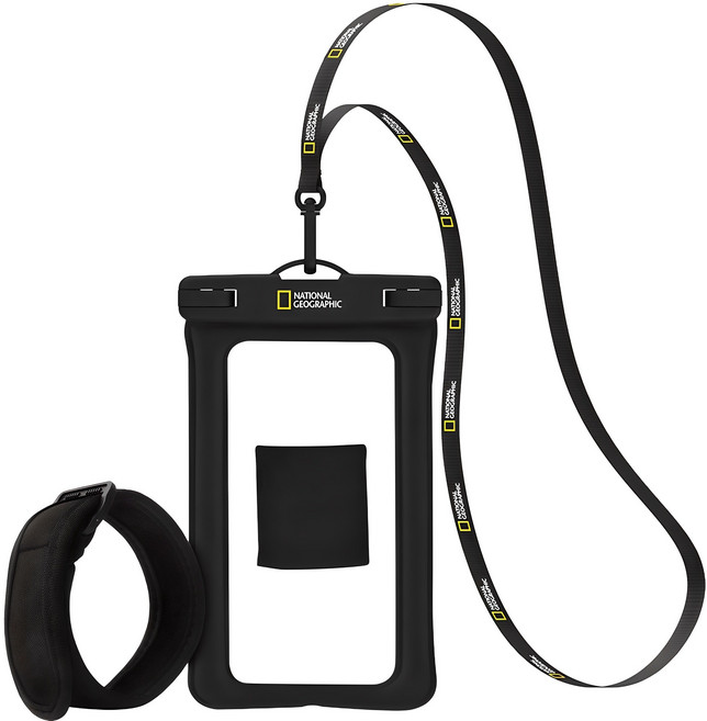내셔널지오그래픽 4중 잠금 방수백 DX + 암밴드 세트, 블랙, 1세트
