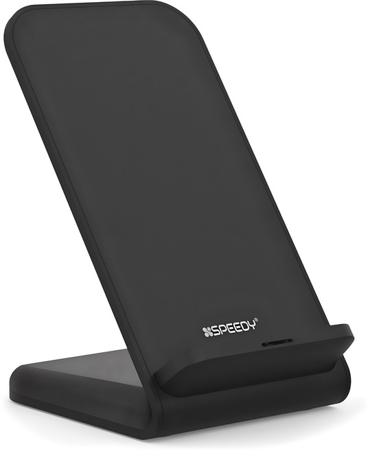 스피디 15W 고속 무선충전 거치대, 블랙, 1개