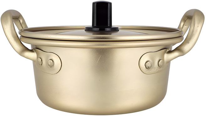 남선 보글보글 황 양수냄비, 14cm, 노란색, 1개