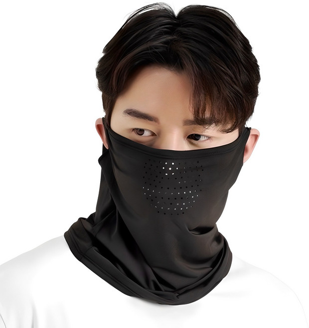 고어트랙스 자외선차단 기능성 쿨링 스포츠 마스크, 블랙, 1개