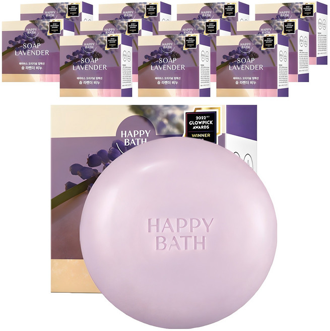 해피바스 오리지널 컬렉션 비누 라벤더, 90g, 12개입