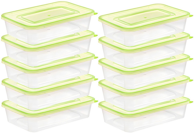 쿡앤락 사각 밀폐용기, 10개, 500ml