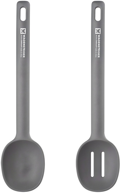 바겐슈타이거 에델 실리콘 키친툴 2종 세트, 볶음스푼 + 투홀볶음스푼, 다크, 1개