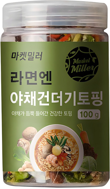 마켓밀러 라면엔 야채 건더기 토핑, 100g, 1개