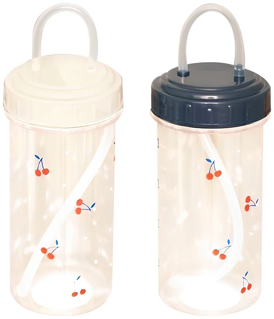 에이엘에스 실리콘 빨대물병 2종, 체리, 500ml, 2개 - 쿠팡