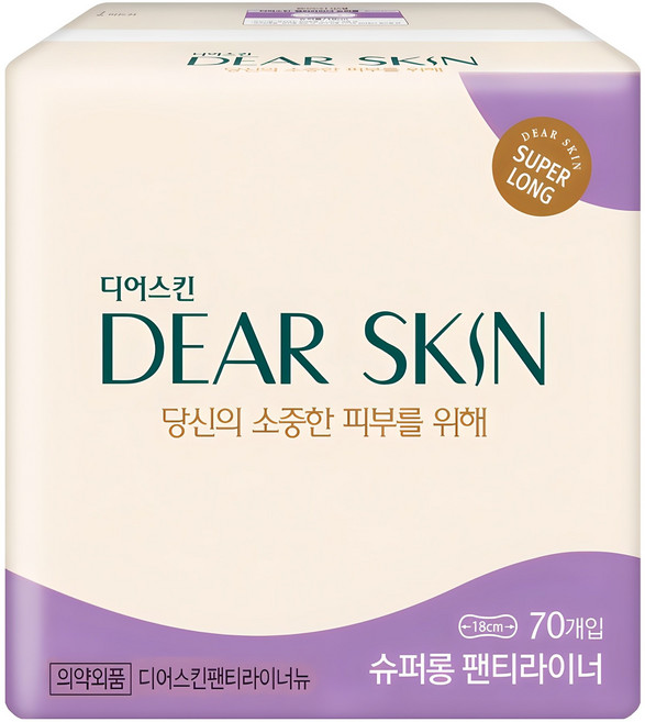 디어스킨 팬티라이너 뉴, 슈퍼롱, 70개입, 1개