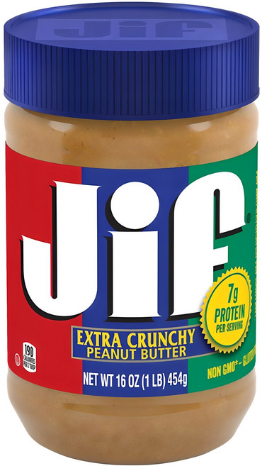 Jif 크런치 땅콩버터, 454g, 1개