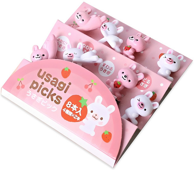 토루네 토끼 반찬 픽, 8개입, 1세트