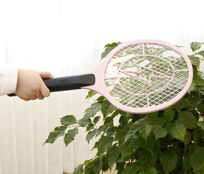 가쯔 벌레 퇴치 휴대용 스마트 전기모기채 2p, 라이트핑크