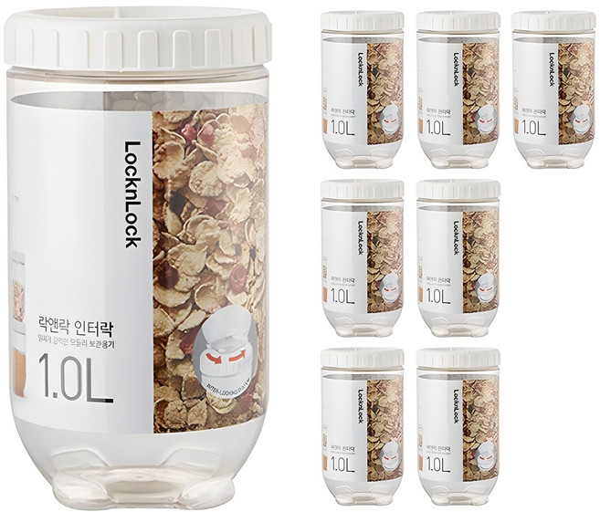 락앤락 인터락 밀폐용기 1L, 1개입, 8개