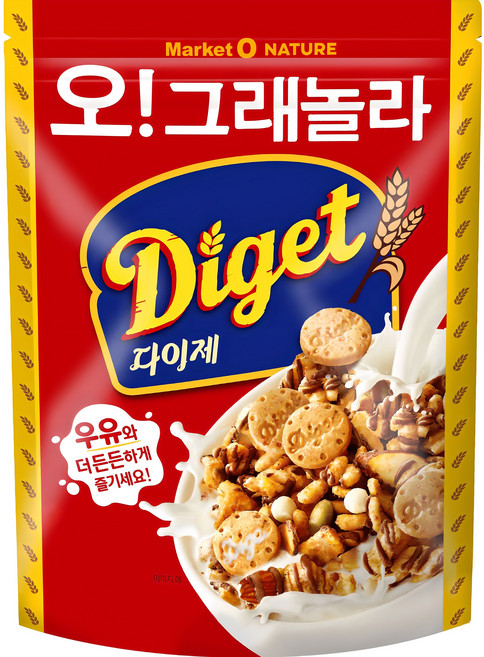 마켓오네이처 오 그래놀라 다이제 시리얼, 250g, 1개