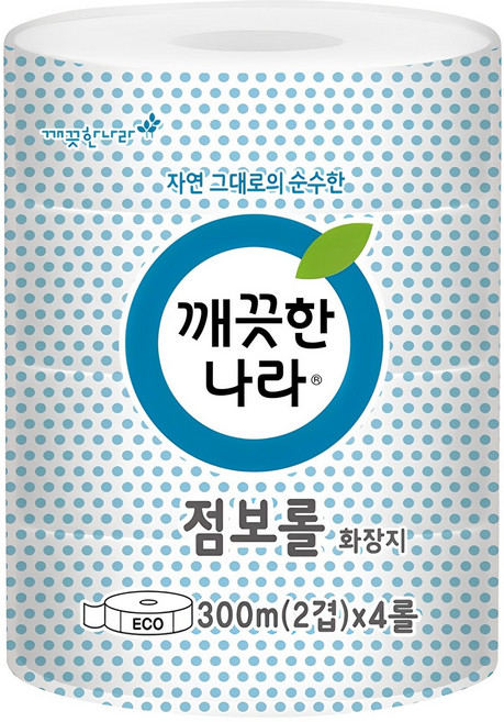 깨끗한나라 ECO 2겹 점보롤 화장지, 300m, 1개, 4롤