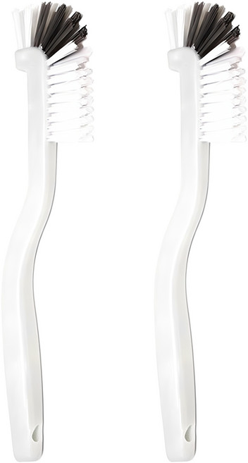 더리빙 다용도 싱크대 배수구 청소 솔, 화이트 + 블랙, 2개