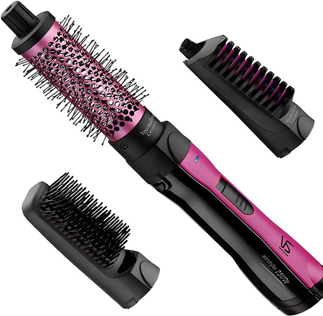 비달사순 3종 브러시 핫 에어스타일러, VSAS80PIK, 블랙