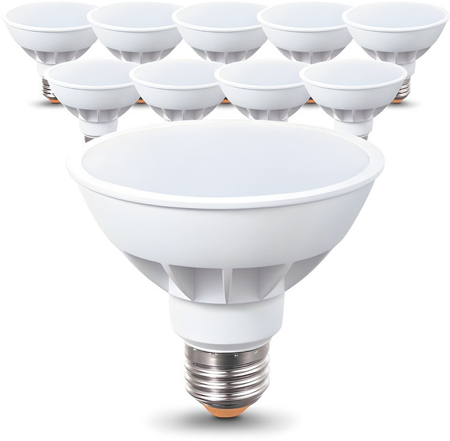 씨티오 LED 전구 PAR30 확산형 15W, 전구색, 10개