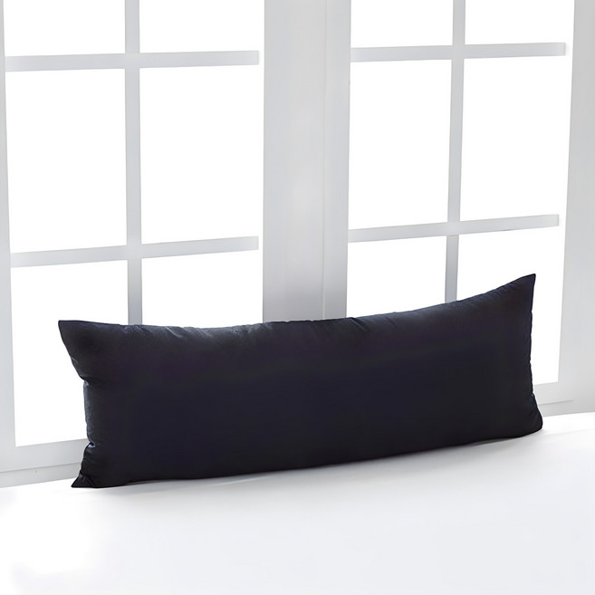 아임리빙 순면 솔리드 다용도 바디필로우 솜포함, 블랙