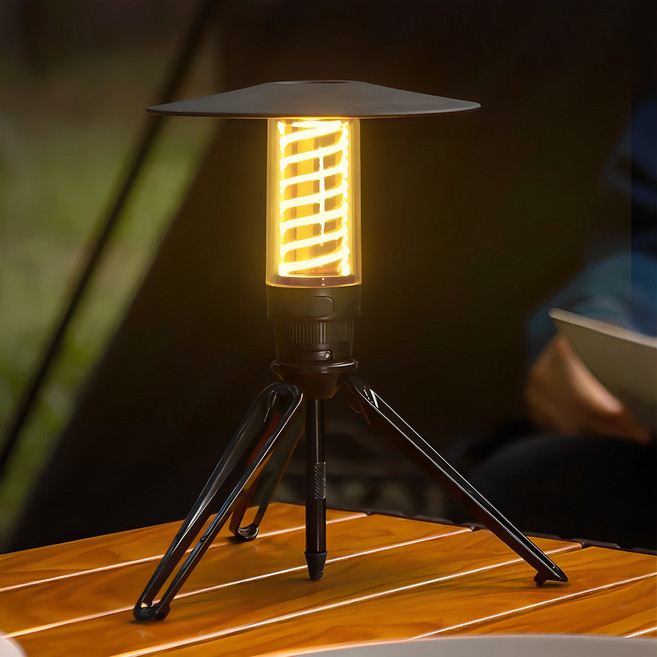 레토 3way 듀얼 라이트 LED 감성 캠핑 랜턴 세트 LPL-D12L, 블랙, 1세트