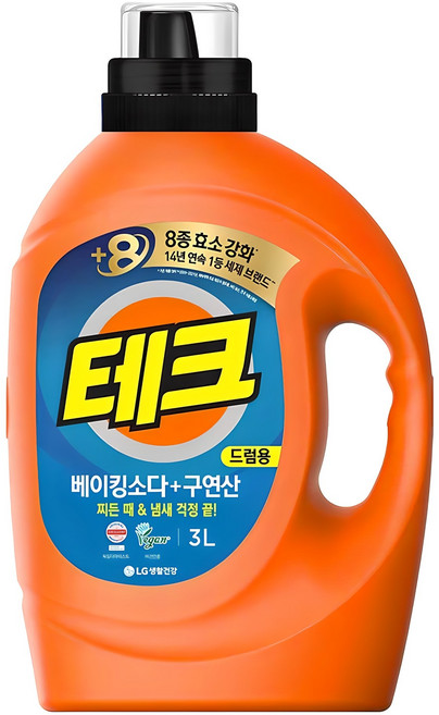 테크 베이킹소다 + 구연산 드럼용 액상세제 본품, 3L, 1개입, 1개