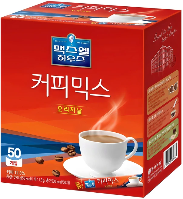 맥스웰하우스 커피믹스 오리지날, 11.8g, 50개입, 1개 - 쿠팡