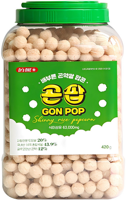 곤팝 배부른 곤약쌀 팝콘, 420g, 1개