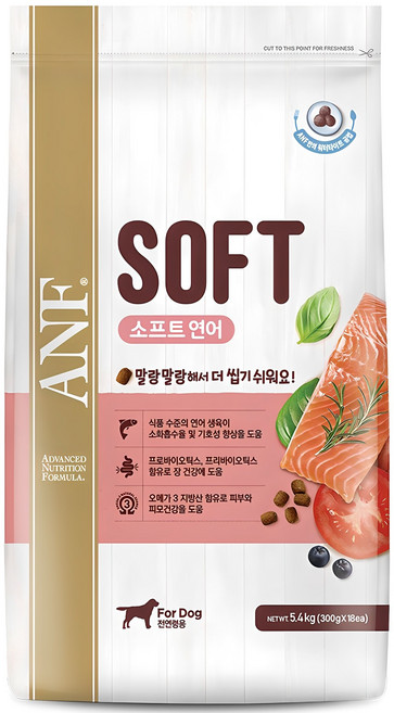 ANF 전연령용 독 소프트사료, 연어, 5.4kg, 1개