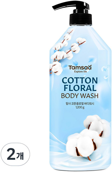 탐사 코튼플로럴 바디워시, 1.2kg, 2개