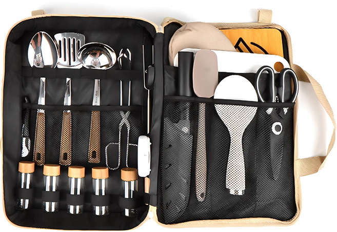 브리즈문 올인원 캠핑 키친툴 세트 22p, 혼합색상, 1세트