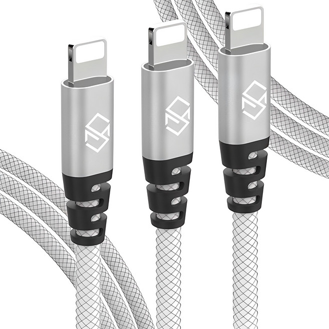 SINJIMORU Iphone快充線 2m, 白色, 3入